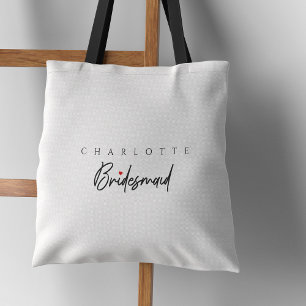 Bridesmaid Elegance: Personlig Brudens sida Tygkasse