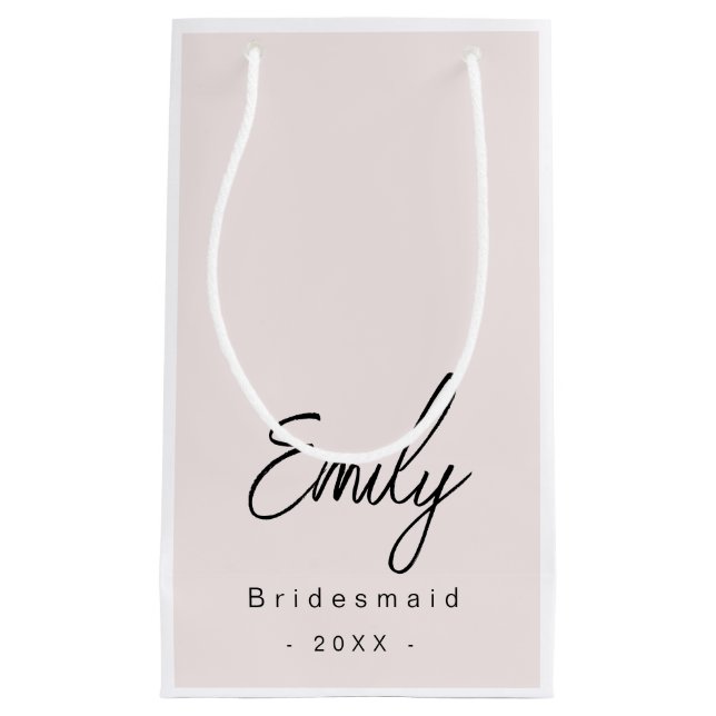 Bridesmaid Elegant Small Gift Bag |  ROSA (Framsidan)
