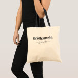 Bridesmaid enkel, minimalistisk modern, svart Anpa Tygkasse<br><div class="desc">Bridesmaid Simple Minimalist Modern Black Anpassningsbar Tote Bag</div>