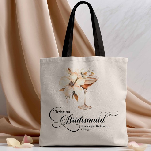 Bridesmaid Espresso Martini Bachelorette Tygkasse (Espresso Martini Tote Bag)