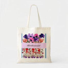 Bridesmaid Flower Bröllop Förlovning Tote Bag Tygkasse
