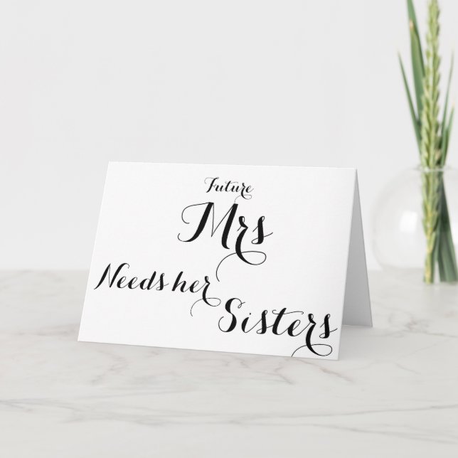 Bridesmaid-frågekort Inbjudan (Framsida)