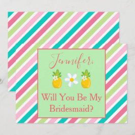 Bridesmaid Frieri ananas tema Inbjudningar