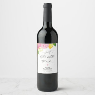 Bridesmaid Frieri Ask Gift från Bride Blommigt Vinflaska Etikett
