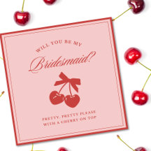 Bridesmaid Frieri Coquette Cherry & Bow Rosa
