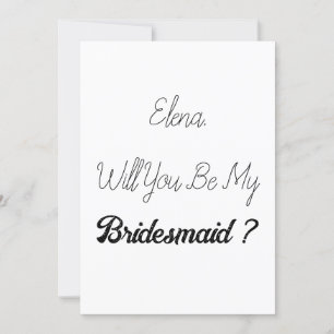 Bridesmaid Frieri Elegant Enkel Coola Bröllop Inbjudningar