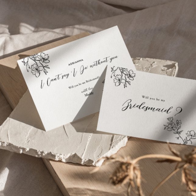 Bridesmaid Frieri Eleganten Fintvätt Inbjudningar (Skapare uppladdad)