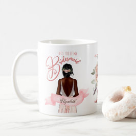 BRIDESMAID FRIERI GIFT African American Anpassning Kaffemugg
