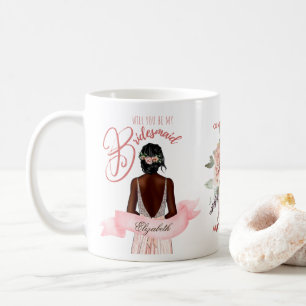 BRIDESMAID FRIERI GIFT African American Anpassning Kaffemugg