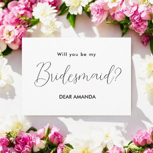 Bridesmaid Frieri inbjudan till svartvitt-Elegant