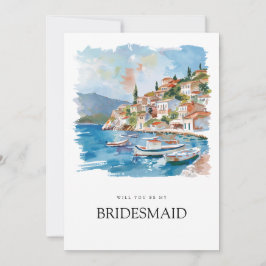 Bridesmaid Frieri kort för medelhavslemonplattor