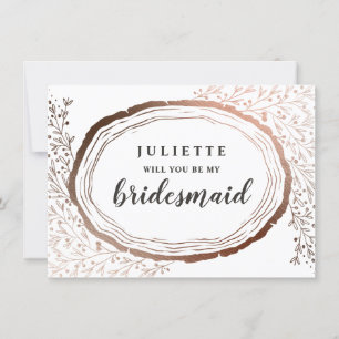 Bridesmaid-Frieri kort för träschaktkoppar