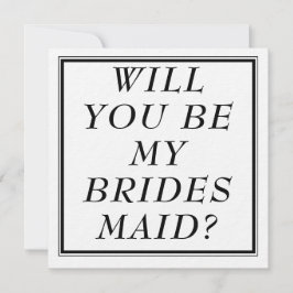 Bridesmaid Frieri kort - Förlovning Brudens sida