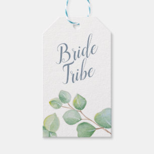 BRIDESMAID-FRIERI kort, Greenery Eucalyptus Presentetikett