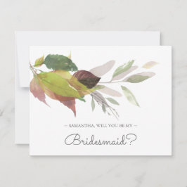 BRIDESMAID-FRIERI kort, höstGreenery Inbjudningar