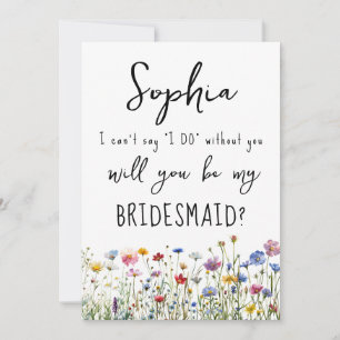 Bridesmaid frieri kort Wildblommor