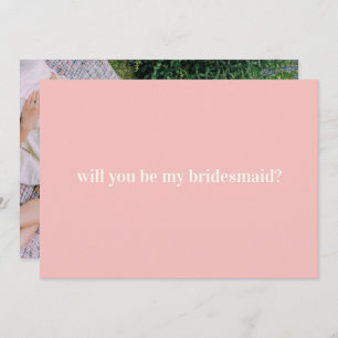 Bridesmaid Frieri  med Photo on Back Anteckningskort