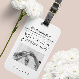 Bridesmaid Frieri Newspaper Bagagebricka