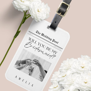 Bridesmaid Frieri Newspaper Bagagebricka