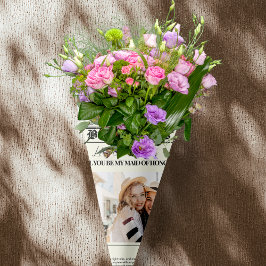 Bridesmaid Frieri Newspaper Bouquet Photo Presentpapper