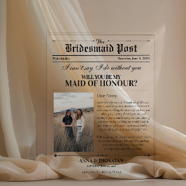 Bridesmaid Frieri Newspaper Photo Retro