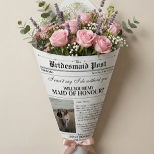 Bridesmaid Frieri nyhetsbladet Flower Wrap Photo Presentpapper