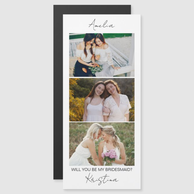 Bridesmaid Frieri Photo Strip Maid of honor (Fram/baksida)