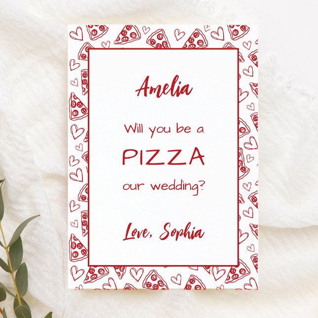 Bridesmaid Frieri Pizza som är Amore Italy Red Kort (Skapare uppladdad)