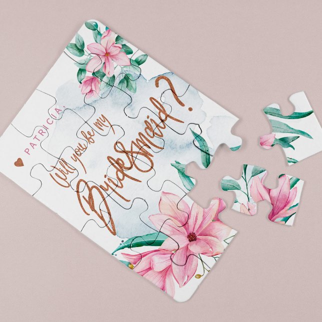 Bridesmaid frieri rosa... blir du min brudtärna pussel (Skapare uppladdad)