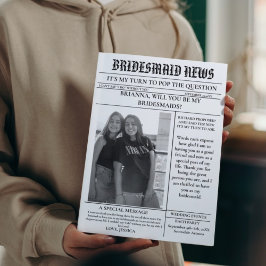 Bridesmaid frieri tidningen+Bridesmaid Info Card Inbjudningar
