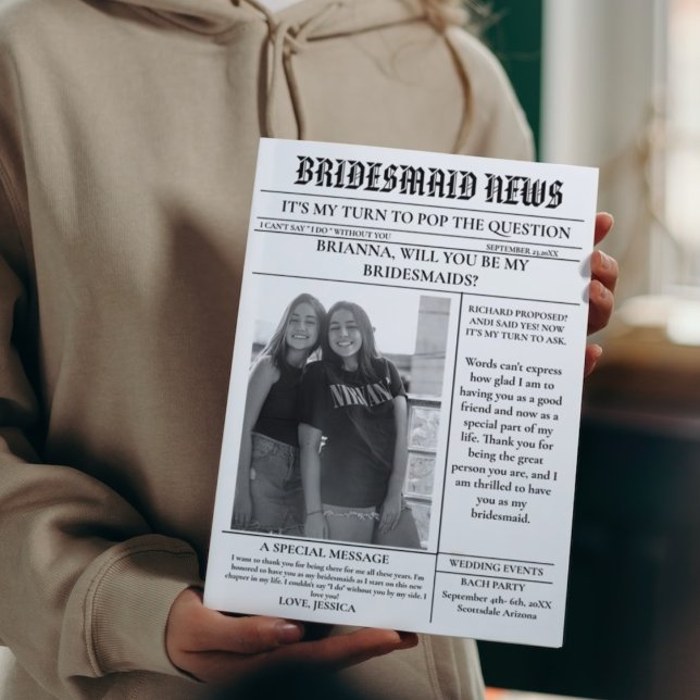 Bridesmaid frieri tidningen+Bridesmaid Info Card Inbjudningar (Skapare uppladdad)