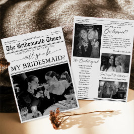 Bridesmaid Frieri tidningsfoto Inbjudningar