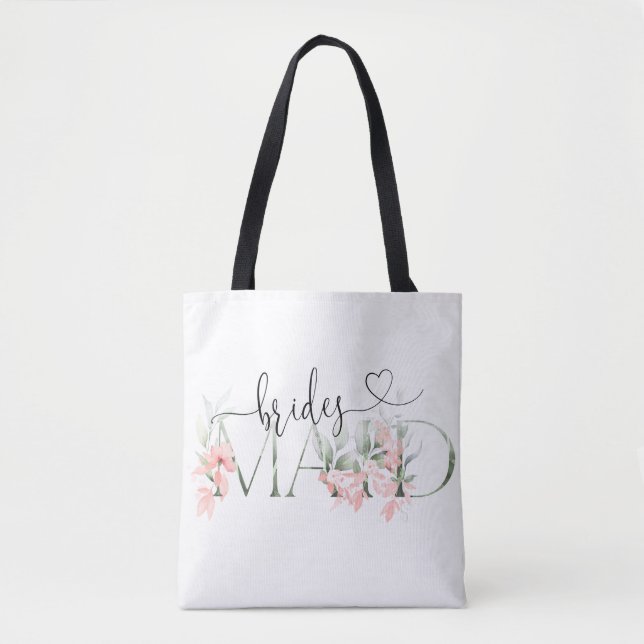 Bridesmaid Frieri Tote Bag Brudens sida Gifts Tygkasse (Framsida)