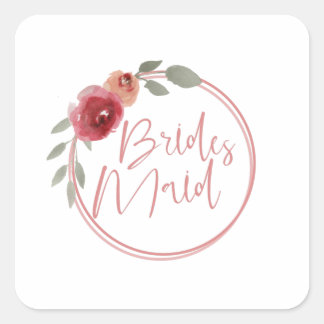 Bridesmaid Fyrkantigt Klistermärke