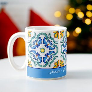 Bridesmaid-gåvor gynnar anpassningsbarna för blå M Kaffemugg