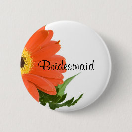 Bridesmaid: Gerbera Daisy i Tangerine Knapp