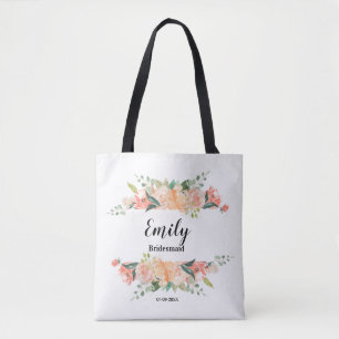Bridesmaid Gift - Anpassningsbar Tote-väska med Na Tygkasse