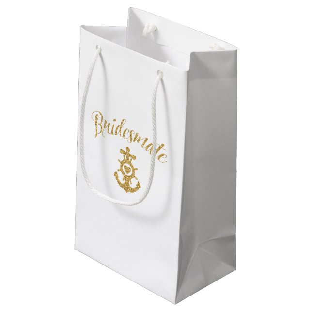 Bridesmaid Gift Bag - Bridesmat för Beach Wedding (Baksidan Vinklad)