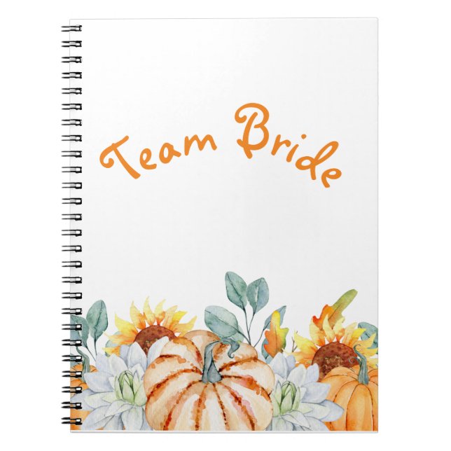 Bridesmaid Gift Fall Wedding Theme Anteckningsbok (Framsidan)