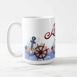 Bridesmaid Gift Nautical Beach Wedding Kaffemugg