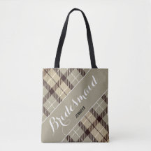 Bridesmaid Gift Personlig Namn Tartan Simple
