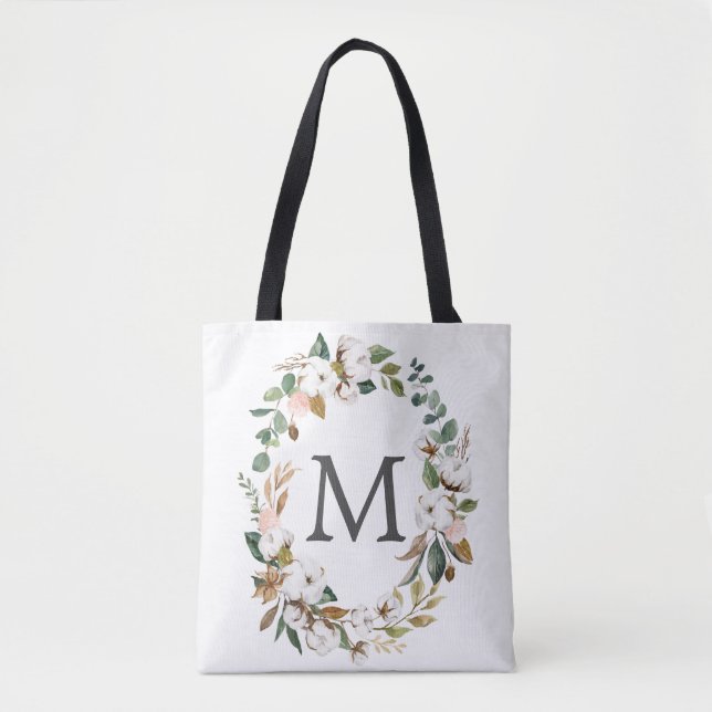 Bridesmaid Gift Personlig Tote Bag Magnolia Tygkasse (Framsida)