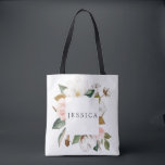 Bridesmaid Gift Personlig Tote Bag Magnolia Tygkasse<br><div class="desc">Ge den här vackra personligen till väskan till dam som har stött er på den här resan! De kommer att kärlek tänka efter dig! Redigera enkelt namn och lägg till i din vagn!</div>
