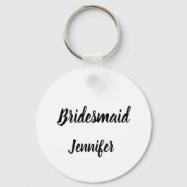 Bridesmaid Gift-presentationer med eget namn Bröll Nyckelring