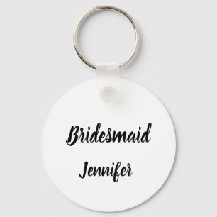 Bridesmaid Gift-presentationer med eget namn Bröll Nyckelring