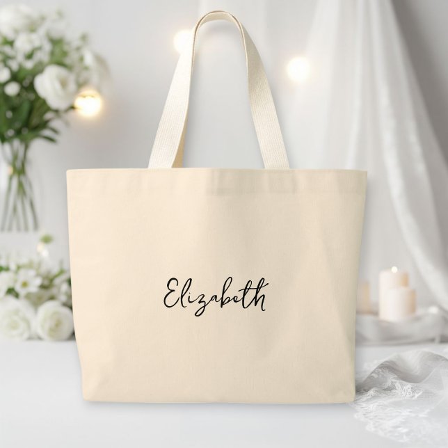 Bridesmaid gift tote bag, Bridesmaid canvas bag Jumbo Tygkasse (Skapare uppladdad)