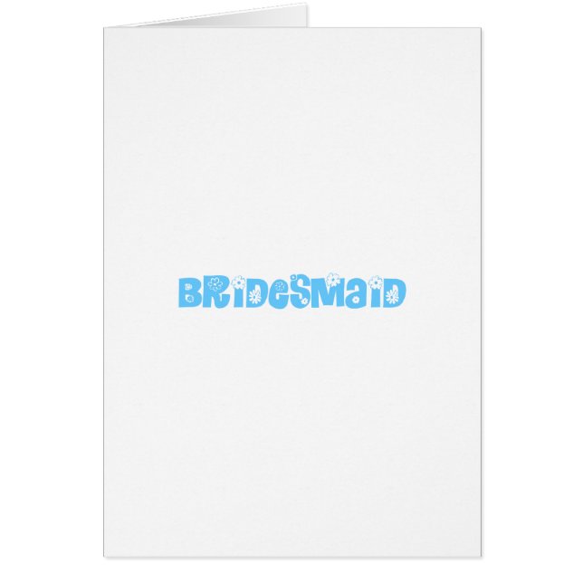 Bridesmaid Hälsningskort (Framsidan)