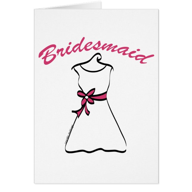 Bridesmaid Hälsningskort (Framsidan)