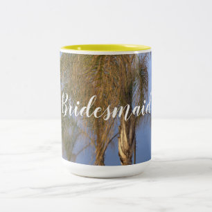 Bridesmaid Handflatan Träd Bröllop Mugg