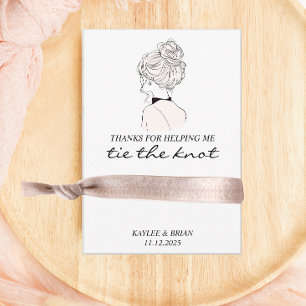 Bridesmaid Hårsnodd Scrunchie Holder Tilläggskort